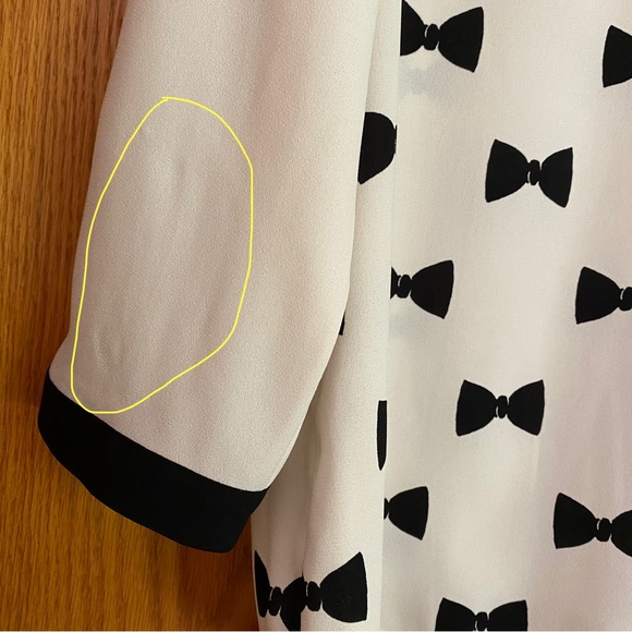 Lauren Conrad Blouse Black Bows Women Size Large - Picture 16 of 16